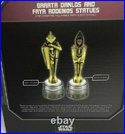 Disney Parks Star Wars Galaxy's Edge Brata & Faya Light Up Statues Figurine NEW