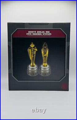 Disney Star Wars Galaxy's Edge Brata & Faya Light Up Statues Figurine RARE NIB