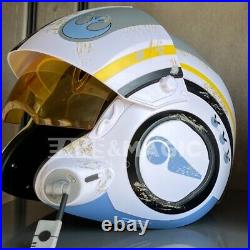 Disney Star Wars Galaxy's Edge Poe X-Wing Pilot Helmet Voice Phrases White NWT