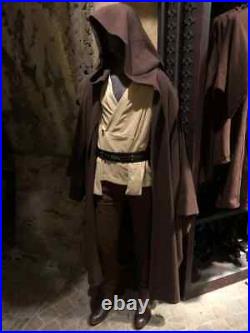 L/XL Star Wars Galaxy's Edge Obi Wan BROWN ROBE ONLY Cosplay Jedi Costume LARGE
