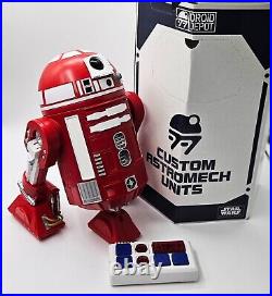 STAR WARS GALAXY'S EDGE DROID DEPOT CUSTOM ASTROMECH RED WHITE R2 with Remote NEW