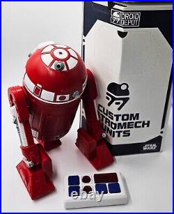 STAR WARS GALAXY'S EDGE DROID DEPOT CUSTOM ASTROMECH RED WHITE R2 with Remote NEW