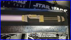 Star Wars Galaxy's Edge MACE WINDU Legacy Lightsaber Set Hilt Blade Stand Clip