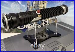 Star Wars Galaxys Edge Legacy Lightsaber Qui-Gon Jinn Hilt With Engraved Stand